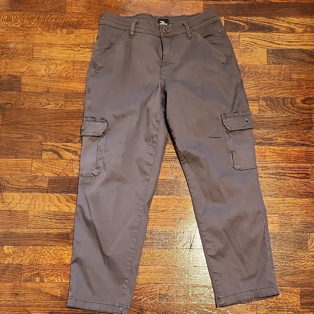 Kuhl Women's Utility Cargo Pant Dark Charcoal Gray Multi Pocket Drawstring 6R